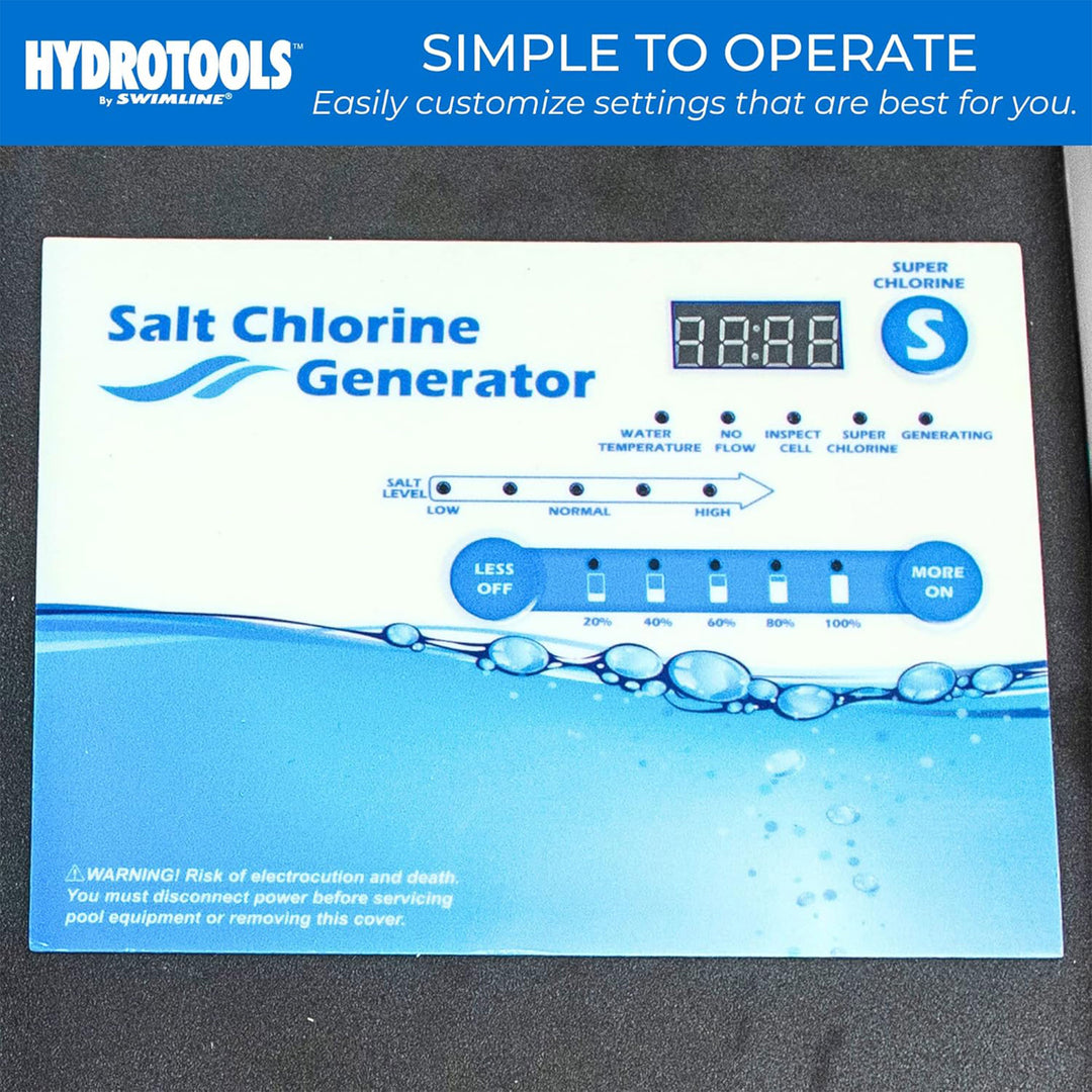 Swimline 87615 Salt Water Chlorine Generator System, 15K Gallon Swimming Pools