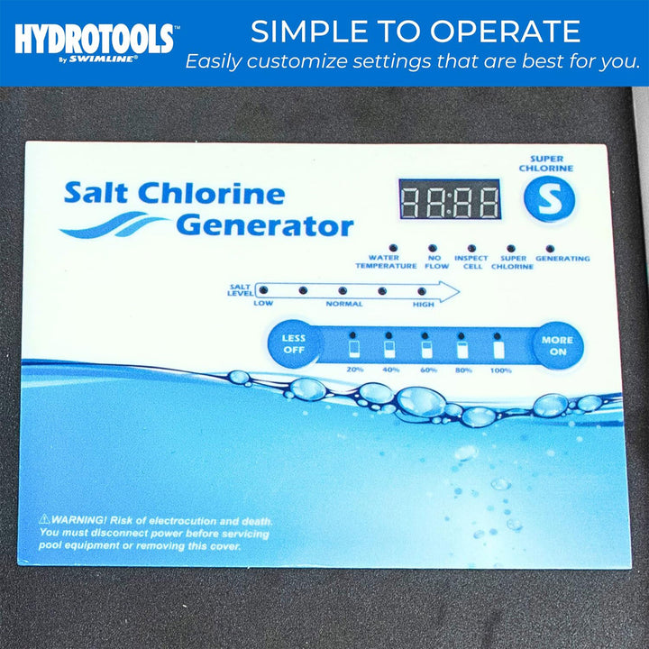 Swimline 87615 Salt Water Chlorine Generator System, 15K Gallon Swimming Pools