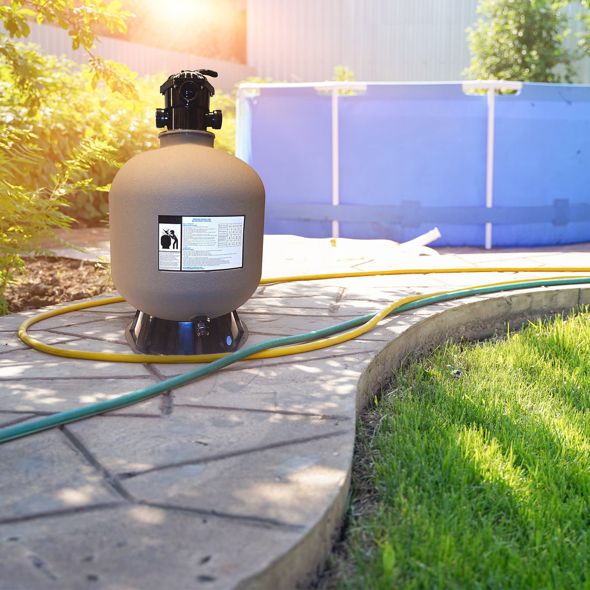 HYDROTOOLS by Swimline 19 Inch Sand Filter Combo w/ Stand, 175 lbs Cap(For Parts - VMInnovations