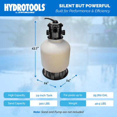 Swimline Hydrotools 24 Inch Sand Filter Combo Set for Pools, 300lb (Open Box)