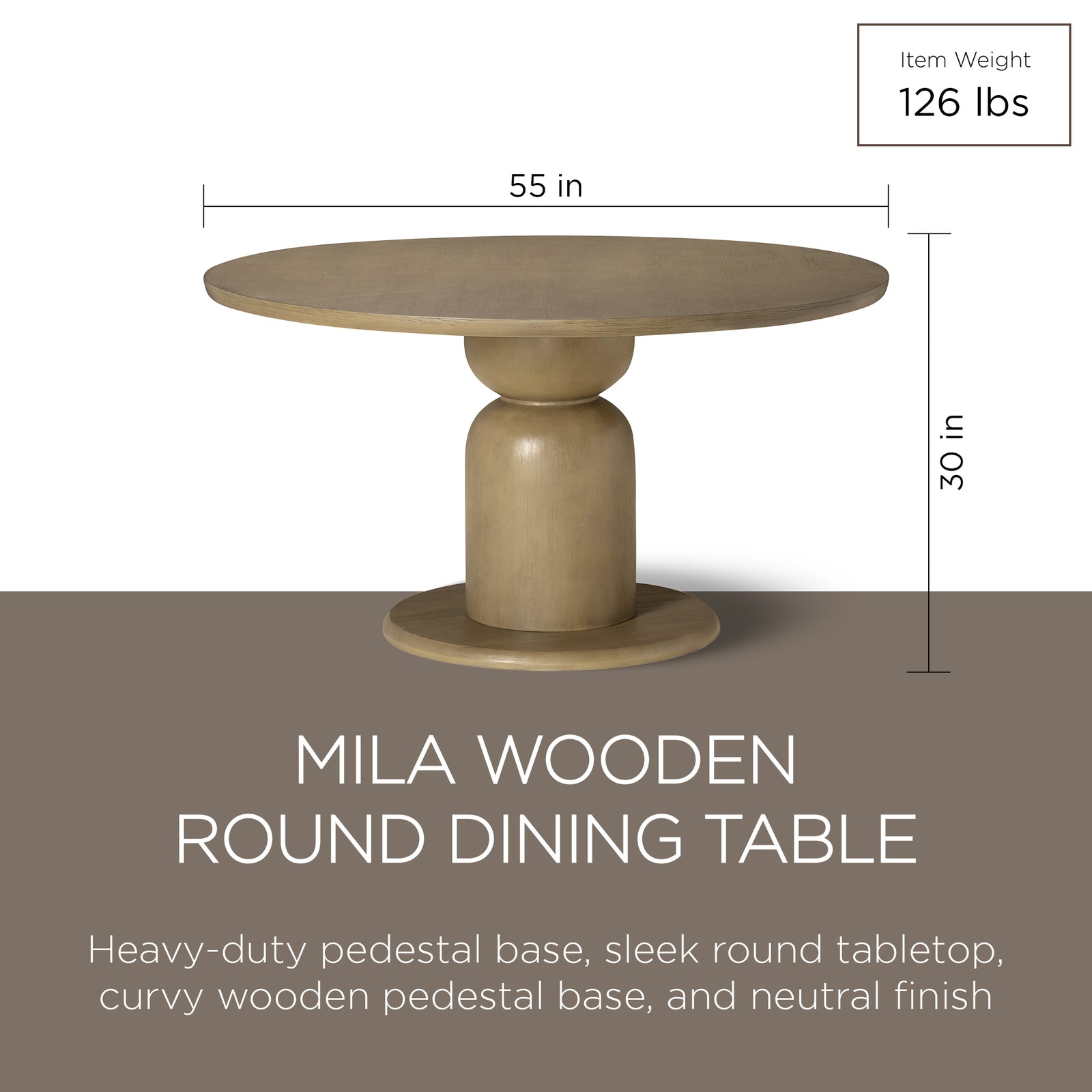 Maven Lane Mila Table and 6 Gia Chair Contemporary Dining Set, Refined Grey - VMInnovations