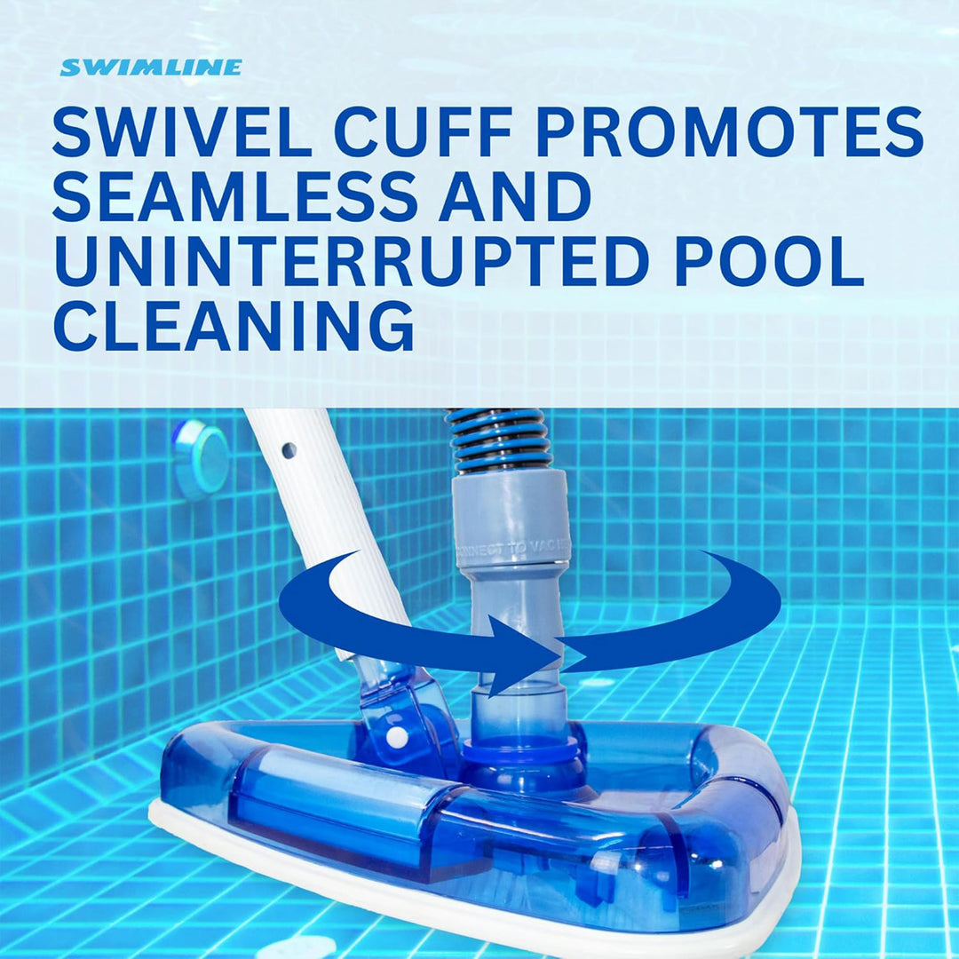 Swimline HydroTools 25’ Premium Spiral Wound Pool Vacuum Hose with Swivel Cuff