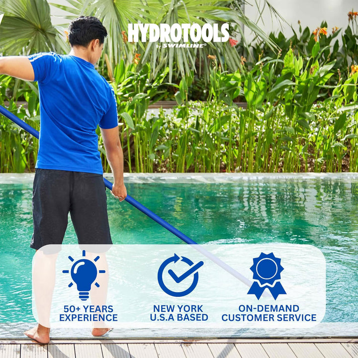 Swimline HydroTools 30’ Premium Spiral Wound Pool Vacuum Hose with Swivel Cuff