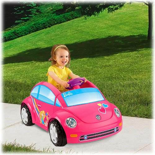 Power Wheels Barbie VW Pink Volkswagen Beetle Electric Ride-On Car - For Parts