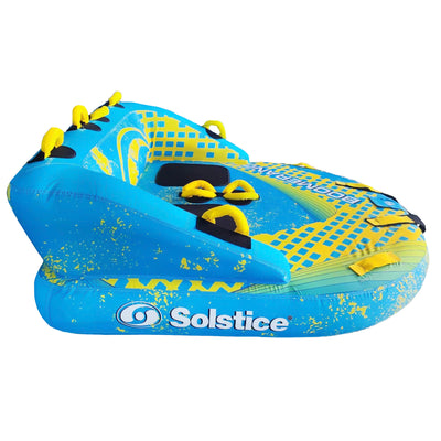 Solstice Boomerang Inflatable Towable 2-Person Water Sport Tube with 14 Handles - VMInnovations