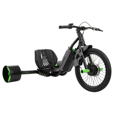 Huffy Green Machine Drift Trike 250W 36V Electric Kart, Ages 14+, Black/Green