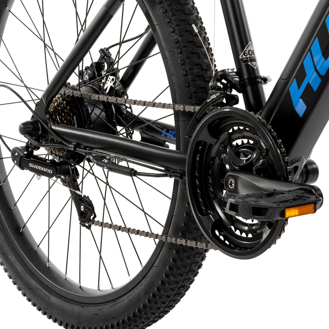 Huffy Eventis EBike for Adults, 27.5" Electric Mountain Bike, Black (Open Box)