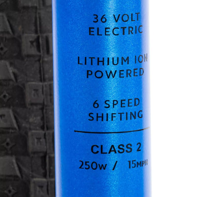 Huffy 24 Inch Quantis 250W Motor Outdoor Electric Bike, Ages 13+, Matte Cobalt - VMInnovations