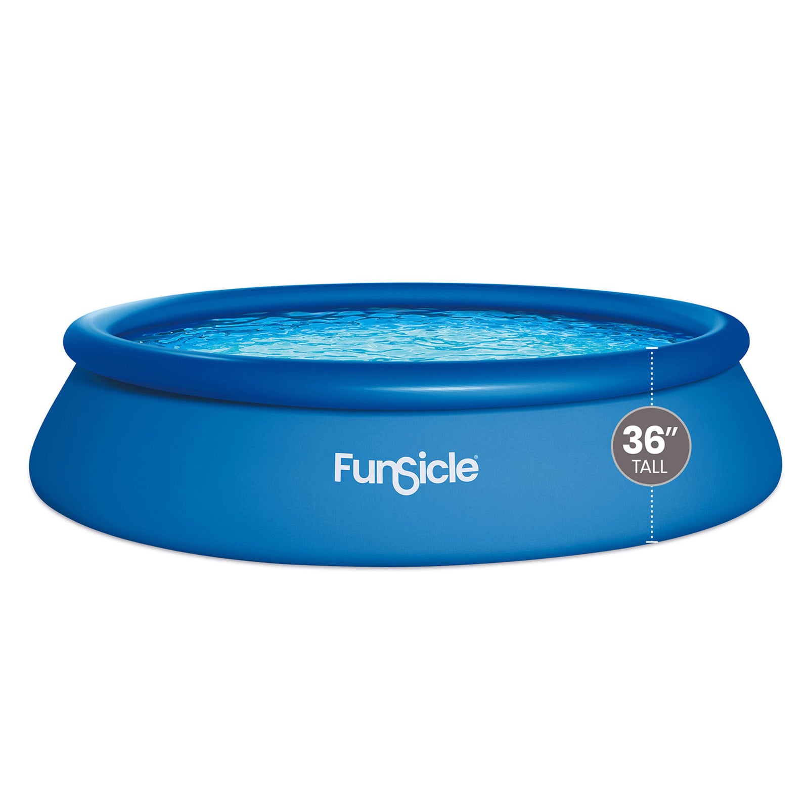 Funsicle 12' x 36" QuickSet Inflatable Ring Top Outdoor Above Ground Pool w/Pump - VMInnovations