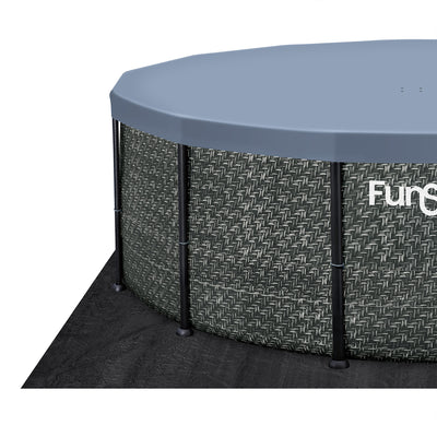 Funsicle 14' x 48" Oasis Round Above Ground Pool, Dark Herringbone (Open Box)