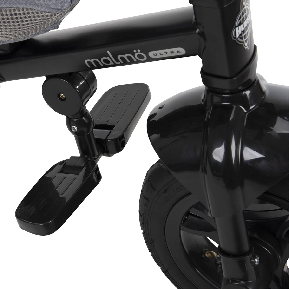 Huffy Malmo 4 in 1 Canopy Tricycle w/ Push Handle for Toddlers, Gray/Black(Used) - VMInnovations