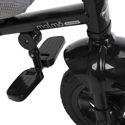 Huffy Malmo 4 in 1 Canopy Tricycle w/ Push Handle for Toddlers, Gray/Black(Used) - VMInnovations