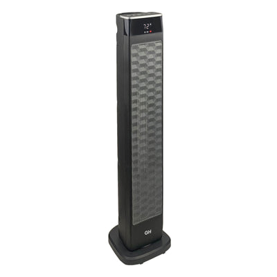 Good Housekeeping 30" Tower Space Heater w/Remote, Oscillating, Black (Open Box)