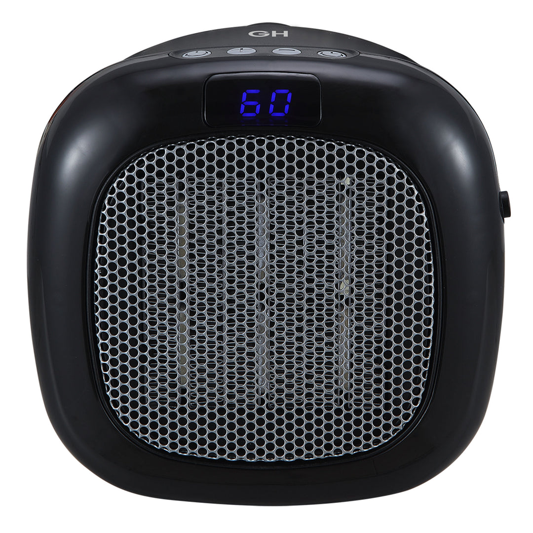 Good Housekeeping Wall-Mount Indoor Space Heater w/Thermostat, 750W, Black(Used) - VMInnovations