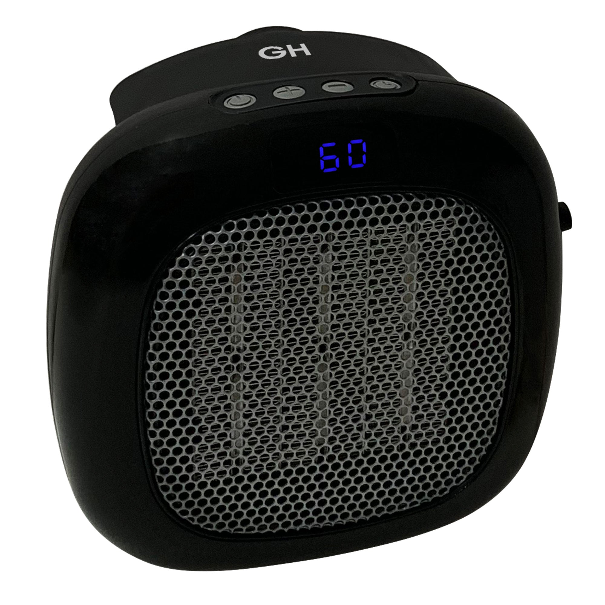 Good Housekeeping Wall-Mount Indoor Mini Space Heater w/ Thermostat, 750W, Black - VMInnovations