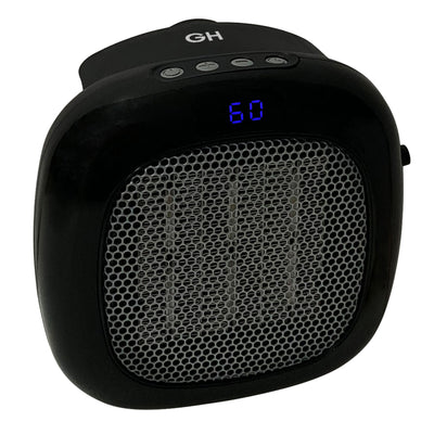 Good Housekeeping Wall-Mount Indoor Space Heater w/Thermostat, 750W, Black(Used) - VMInnovations