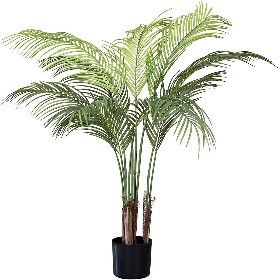 Maia Shop Palm Tree 3.5 Foot Faux Plant, Fake Silk Tree with Realistic Leaves