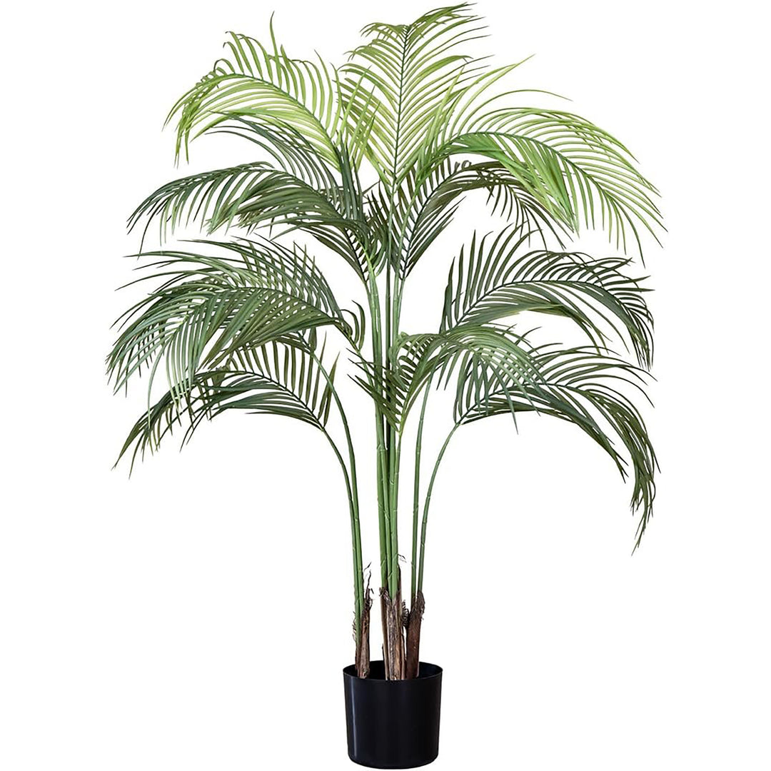 Maia Shop Palm Tree 5 Foot Tall Faux Plant, Fake Silk Tree with Realistic Leaves