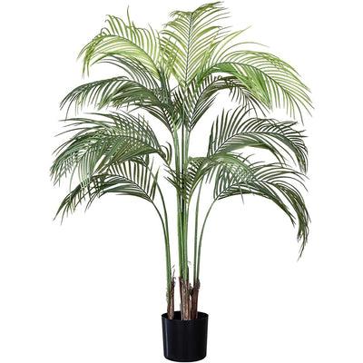 Maia Shop Palm Tree 5 Foot Tall Faux Plant, Fake Silk Tree (Open Box)