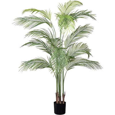 Maia Shop Palm Tree 6 Foot Faux Plant, Fake Silk Tree with Realistic Leaves - VMInnovations