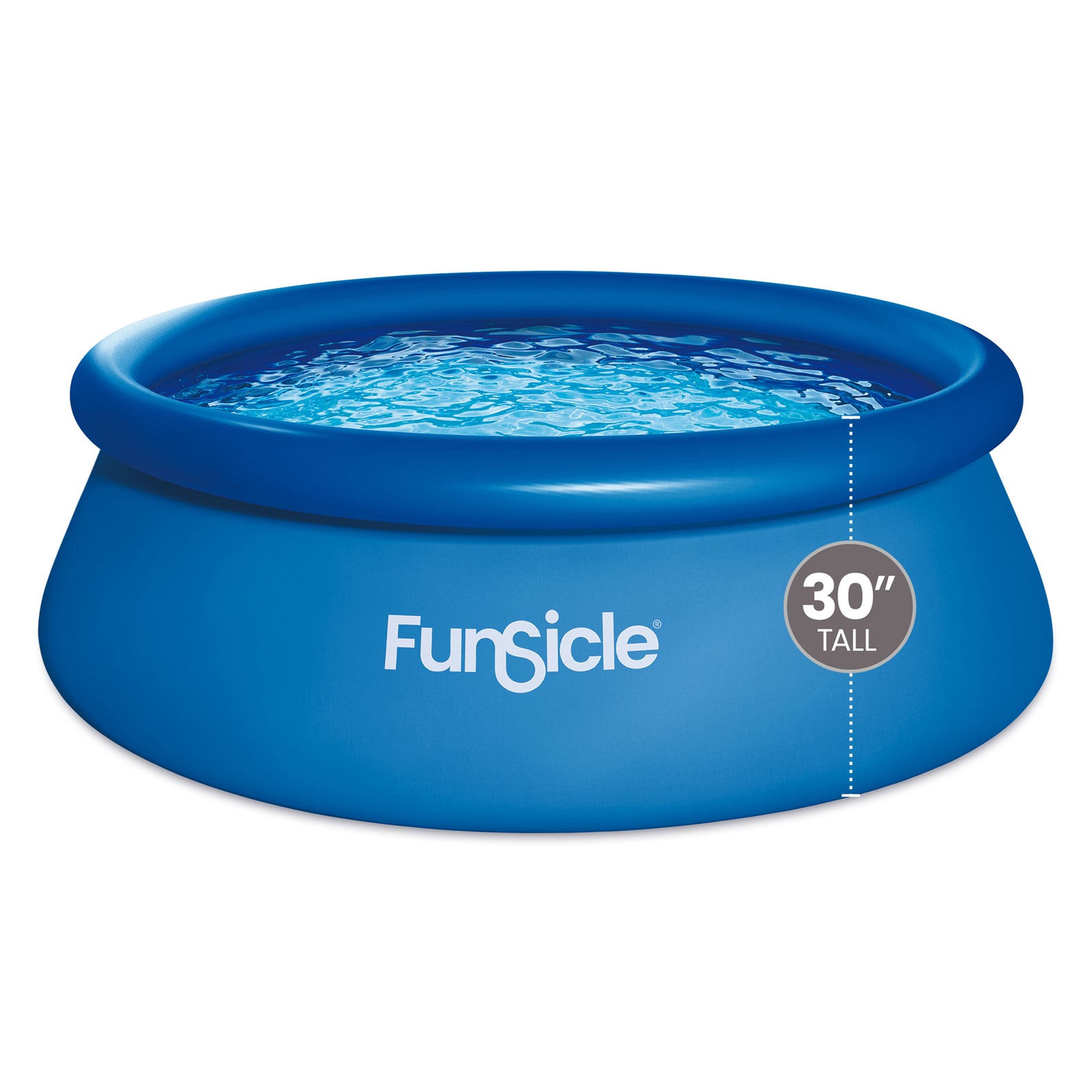 Funsicle 8' x 30" QuickSet Inflatable Ring Top Outdoor Above Ground Pool w/ Pump - VMInnovations
