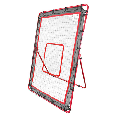Hit Run Steal Heavy Duty Baseball/Softball Pitchback Net w/ Adjustable Legs, Red - VMInnovations