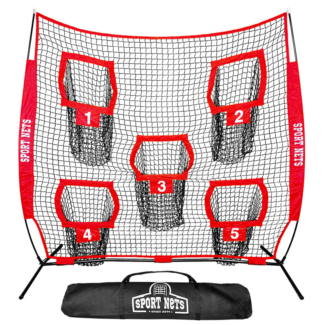 Hit Run Steal Football Throwing Net w/Targets for Quarterback Training (Used)