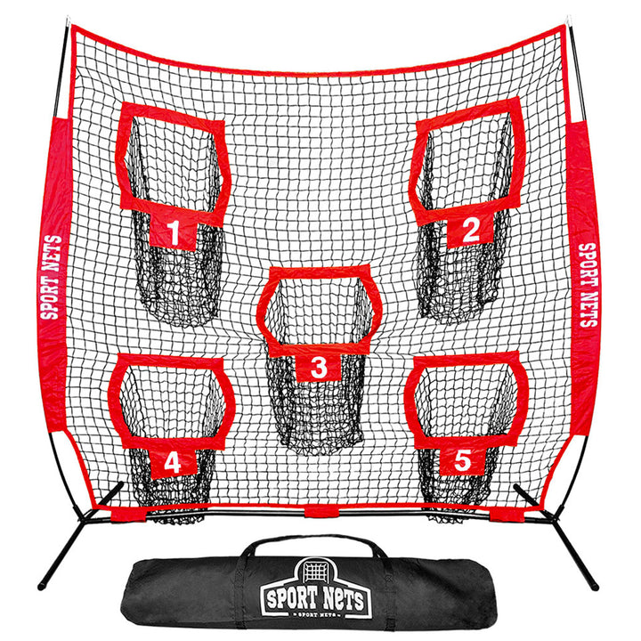Hit Run Steal Football Throwing Net w/Targets for Quarterback Training (Used)