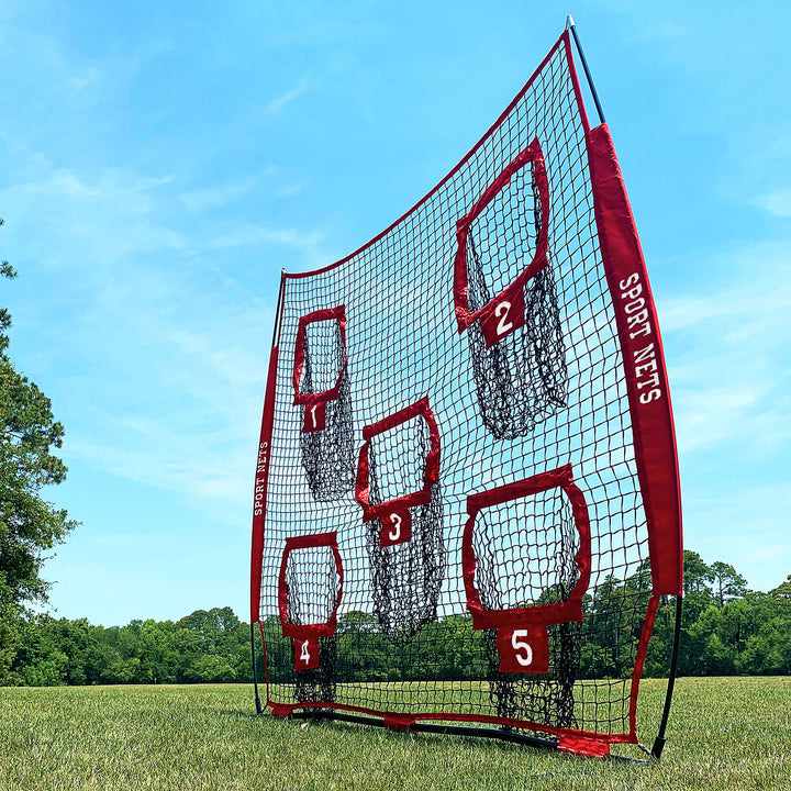Hit Run Steal Football Throwing Net w/Targets for Quarterback Training (Used)