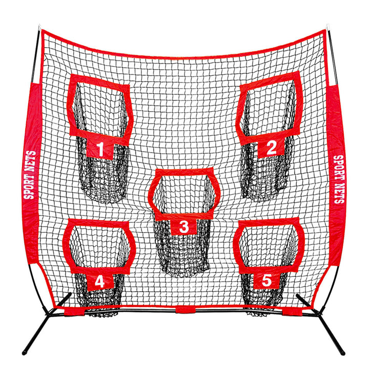 Hit Run Steal Football Throwing Net w/Targets for Quarterback Training (Used)