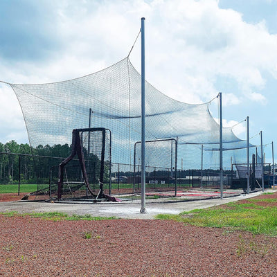 Hit Run Steal 12x12x55ft Batting Cage Net Only, 1.75" Mesh, Black (Open Box) - VMInnovations