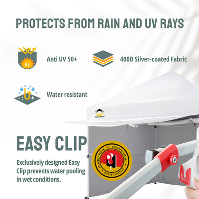 Crown Shades 10 x 10ft Instant Canopy Commercial Shelter w/4 Walls, White (Used) - VMInnovations