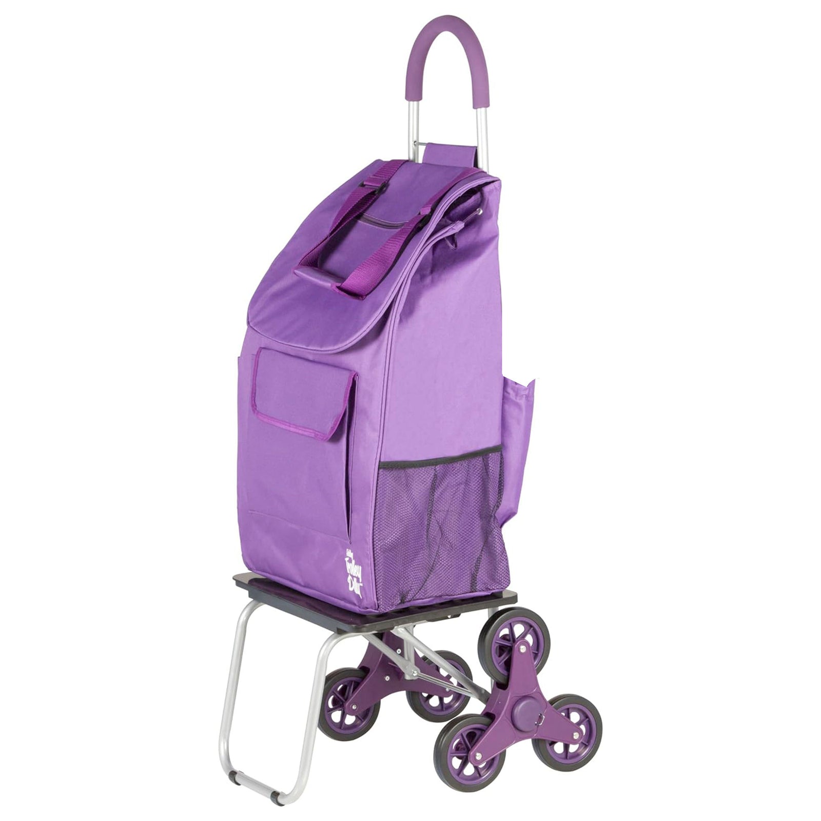 dbest products Stair Climber Bigger Trolley 6 Wheel Foldable Cart Dolly, Purple - VMInnovations