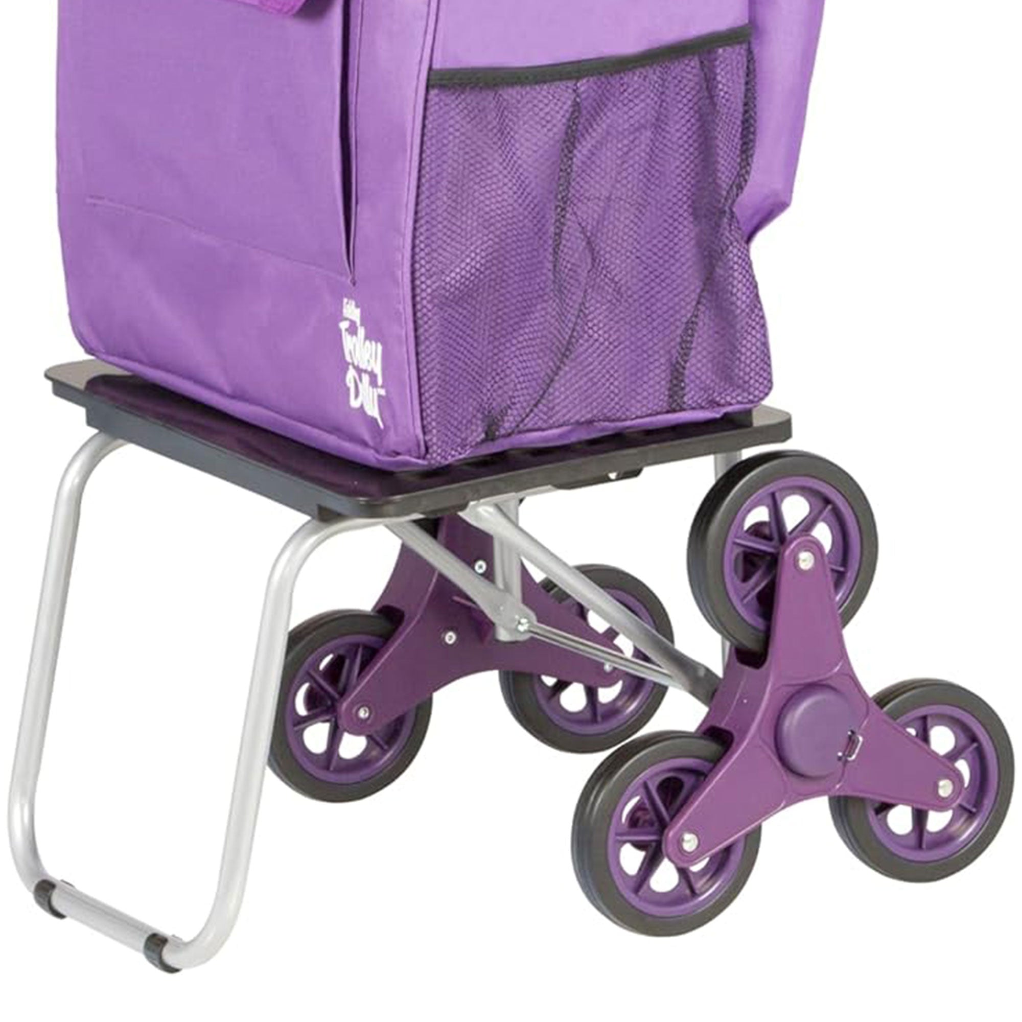 dbest products Stair Climber Bigger Trolley 6 Wheel Foldable Cart Dolly, Purple - VMInnovations