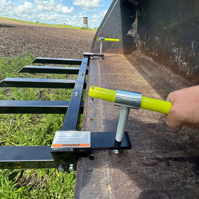 Field Tuff Debris Forks for Skid Loader or Tractor, 2500 lb. Capacity, Black - VMInnovations