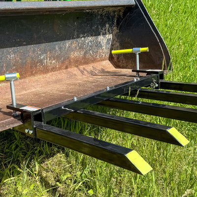 Field Tuff Debris Forks for Skid Loader or Tractor, 2500 lb. Capacity, Black - VMInnovations