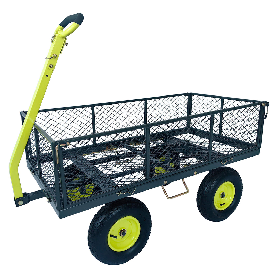 Yard Tuff 3-in-1 Dual Side Dump Wagon with Fold Down Sides and 1000 lb. Capacity