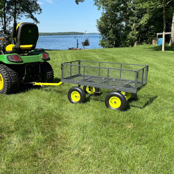 Yard Tuff 3-in-1 Dual Side Dump Wagon with Fold Down Sides and 1000 lb. Capacity