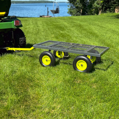 Yard Tuff 3-in-1 Dual Side Dump Wagon, Fold Down Sides,1000 lb. limit (Open Box)