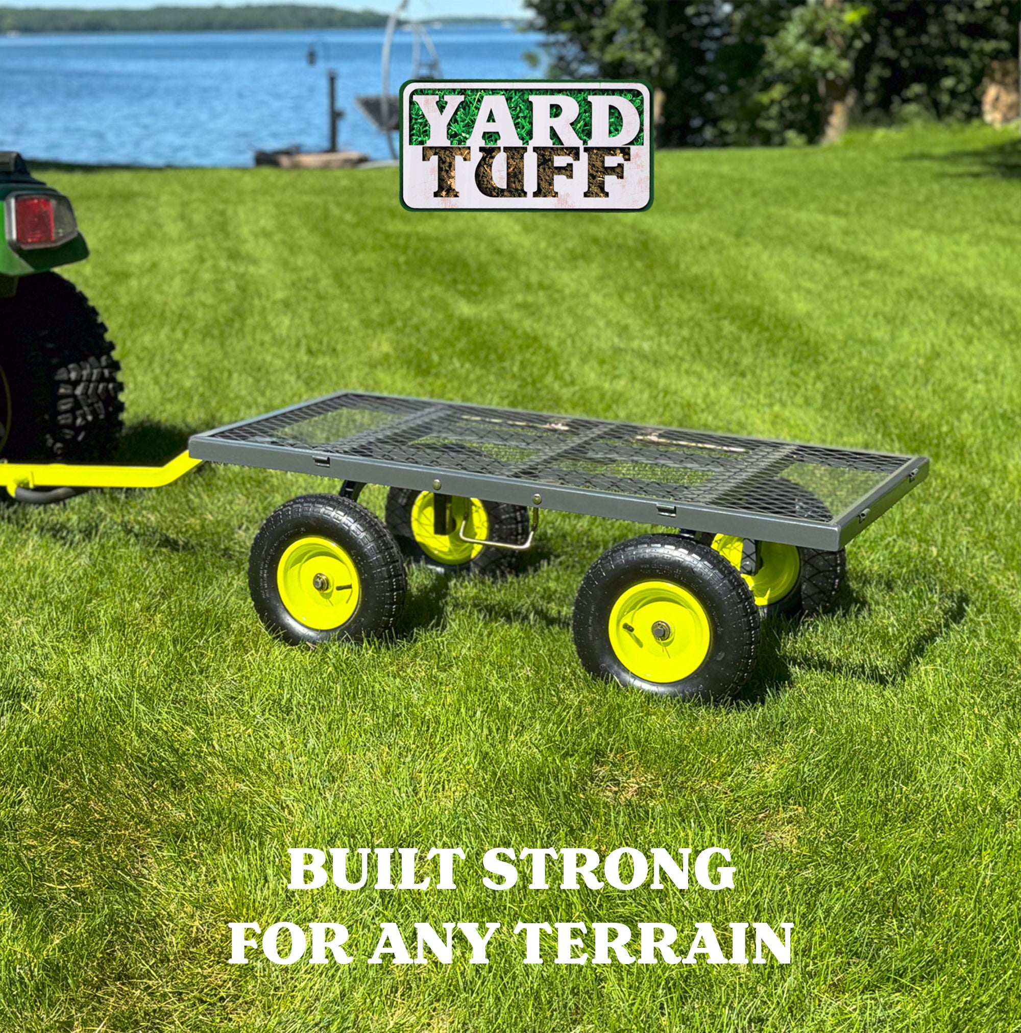 Yard Tuff 3-in-1 Dual Side Dump Wagon w/Folding Sides & 1000 lb. Capacity (Used)
