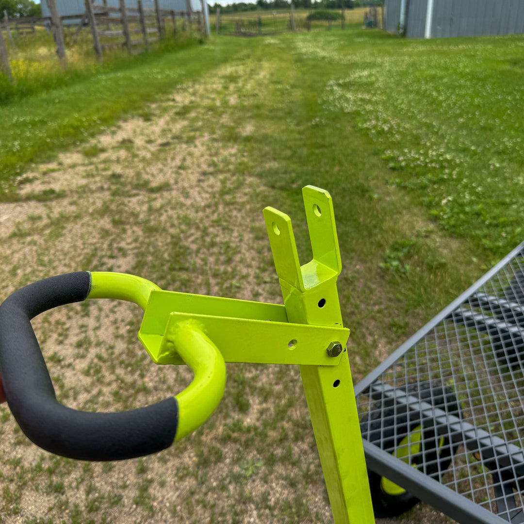 Yard Tuff Jumbo Wagon Steel Mesh Deck Utility Outdoor Yard Cart, 34 x 52 Inch