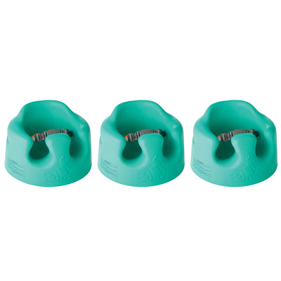 Bumbo Baby Soft Foam Wide Floor Seat w/3 Point Adjustable Harness, 3 Pack, Aqua