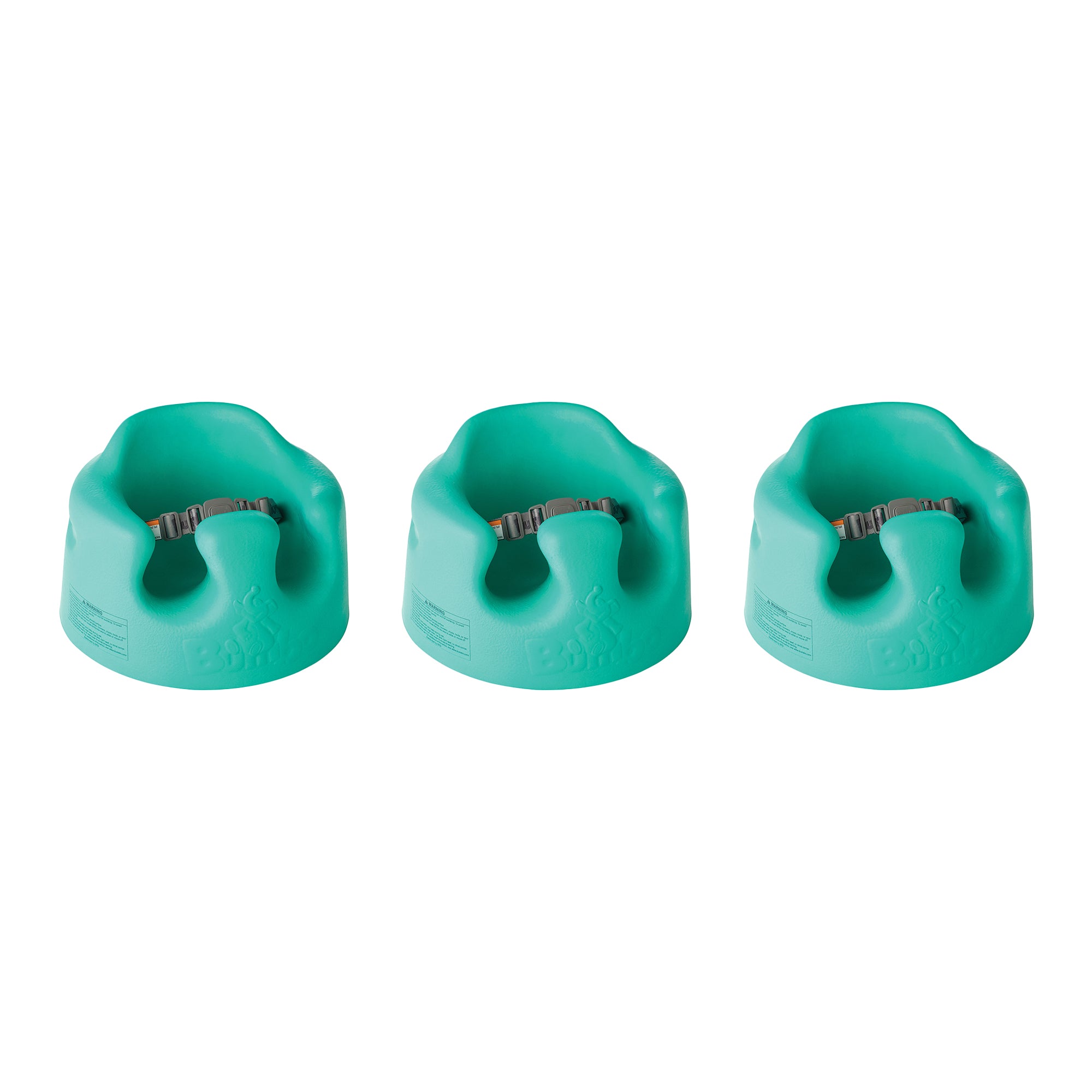 Bumbo Baby Soft Foam Wide Floor Seat w/3 Point Adjustable Harness, 3 Pack, Aqua - VMInnovations