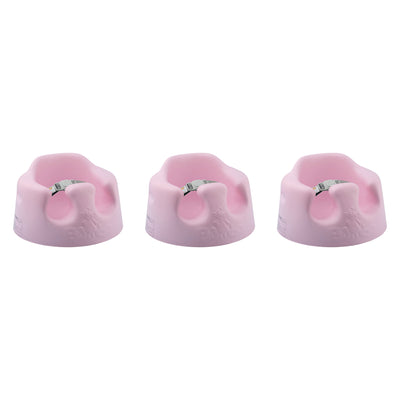 Bumbo Baby Soft Foam Wide Floor Seat w/3 Point Adjustable Harness, 3 Pack, Pink - VMInnovations