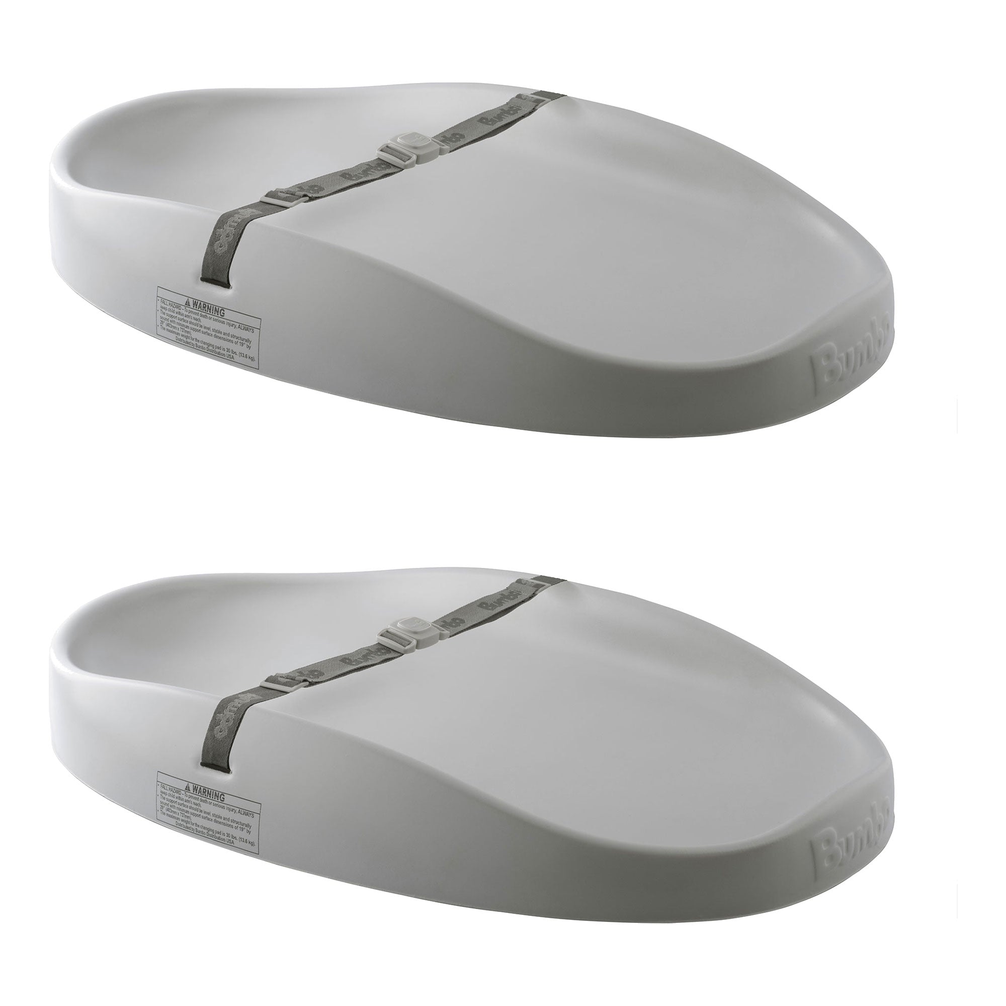 Bumbo Diaper Changing Pad, Baby Changing Mat with Safety Belt, 2 Pack, Gray - VMInnovations