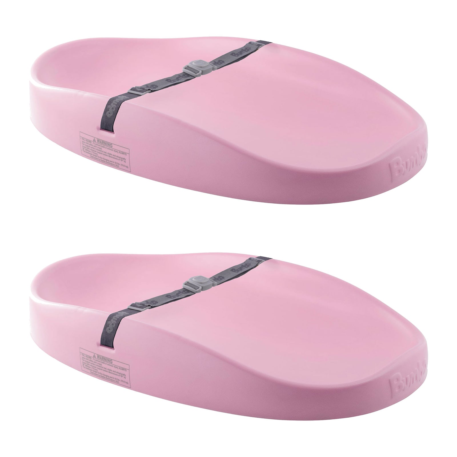 Bumbo Diaper Changing Pad, Baby Changing Mat with Safety Belt, 2 Pack, Pink - VMInnovations