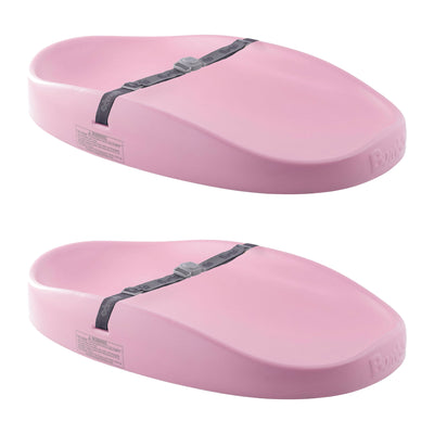 Bumbo Diaper Changing Pad, Baby Changing Mat with Safety Belt, 2 Pack, Pink - VMInnovations