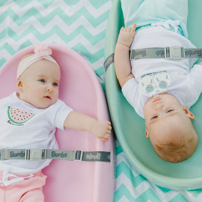 Bumbo Diaper Changing Pad, Baby Changing Mat with Safety Belt, 2 Pack, Pink - VMInnovations