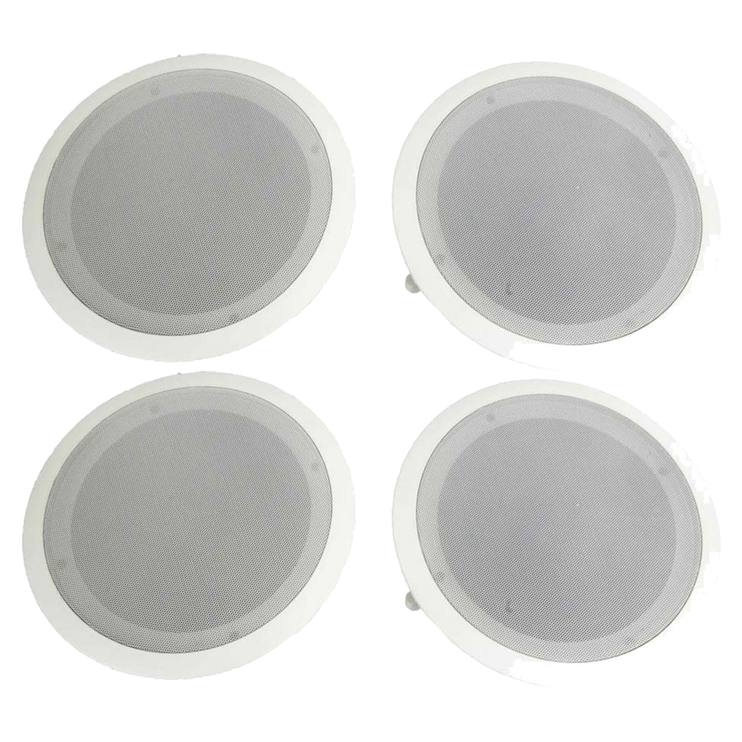 Pyle Home PDIC Series 8" 250W Round Flush Mount Wall Ceiling Speakers (4 Pack)