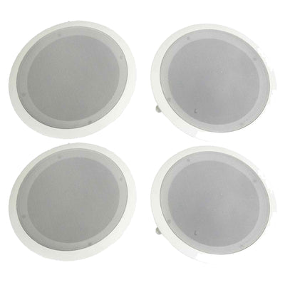 Pyle Home PDIC Series 8" 250W Round Flush Mount Wall Ceiling Speakers (4 Pack) - VMInnovations